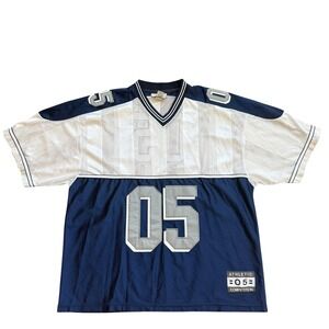 Vintage JOCO Mens 05 Athletic Jersey Navy Blue White Mesh Streetwear Large